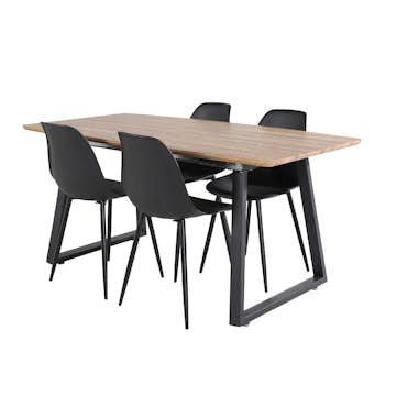 Matgrupp Venture Home Ina med 4 Pop Stolar