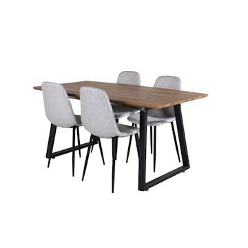 Matgrupp Venture Home Ina med 4 Phoi Stolar Polyestertyg