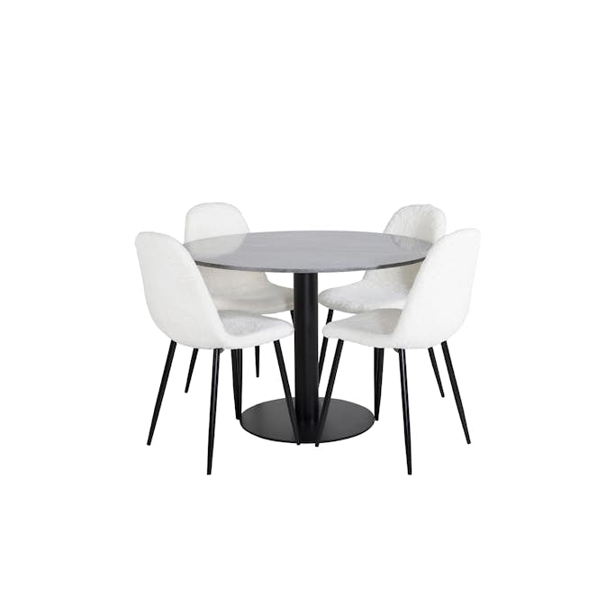 Matgrupp Venture Home Estelle med 4 Pooya Stolar PolyEstelletyg