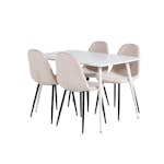 Matgrupp Venture Home Pobbie med 4 Pobbie Stolar Sammet