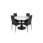 Matgrupp Venture Home Roxanna med 4 Sly Stolar Runt