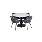 Matgrupp Venture Home Roxanna med 4 Valentina Stolar Polyestertyg Runt