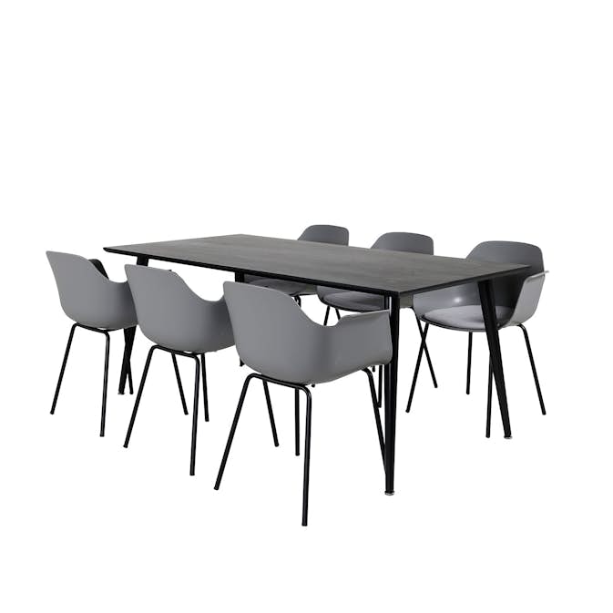 Matgrupp Venture Home Dipp med 6 Comfort Plastic stolar