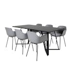 Matgrupp Venture Home Marina med 6 Comfort Plastic stolar