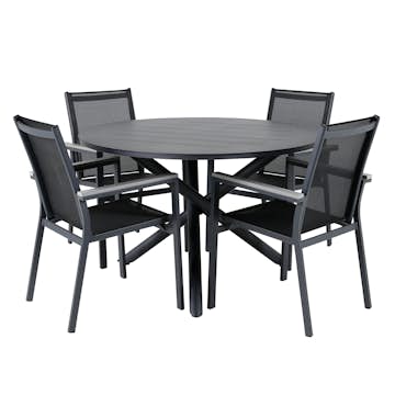 Matgrupp Venture Home Ande med 4 Pussel Matstolar