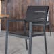 Matgrupp Venture Home Chane med 4 Lede Stapelbara Matstolar