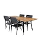 Matgrupp Venture Home Chane med 4 Lede Stapelbara Matstolar