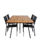 Matgrupp Venture Home Chane med 4 Curz Stapelbara Matstolar