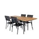 Matgrupp Venture Home Chane med 4 Curz Stapelbara Matstolar