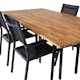 Matgrupp Venture Home Chane med 4 Curz Stapelbara Matstolar