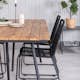 Matgrupp Venture Home Chane med 4 Lumi Stapelbara Matstolar