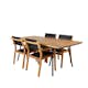 Matgrupp Venture Home Chane med 4 Vum Stapelbara Matstolar
