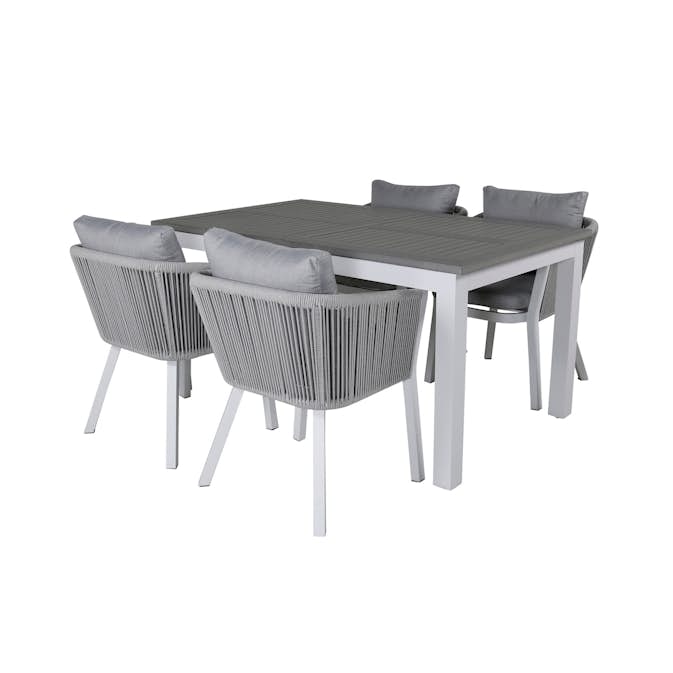 Matgrupp Venture Home Aleyna med 4 Virya Matstolar