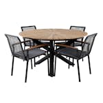 Matgrupp Utomhus Venture Home Meya med 4 Douglas Trädgårdsstolar