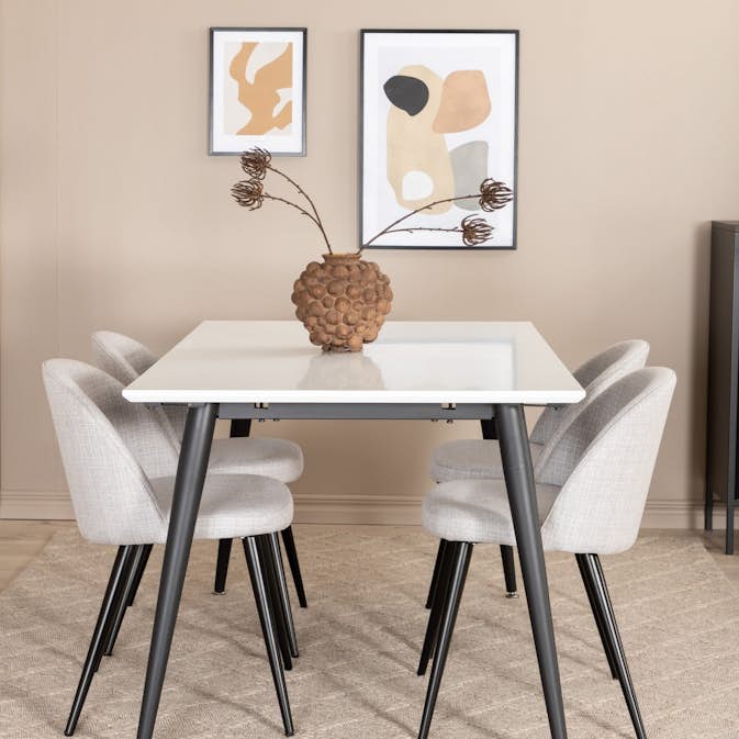 Matgrupp Venture Home Jolie med 4 Valentina Stolar