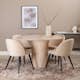 Matgrupp Venture Home Bianca Rund med 4 Valentina Stitches Stolar Sammet