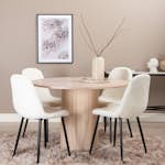 Matgrupp Venture Home Bianca Rund med 4 Pobbie Stolar