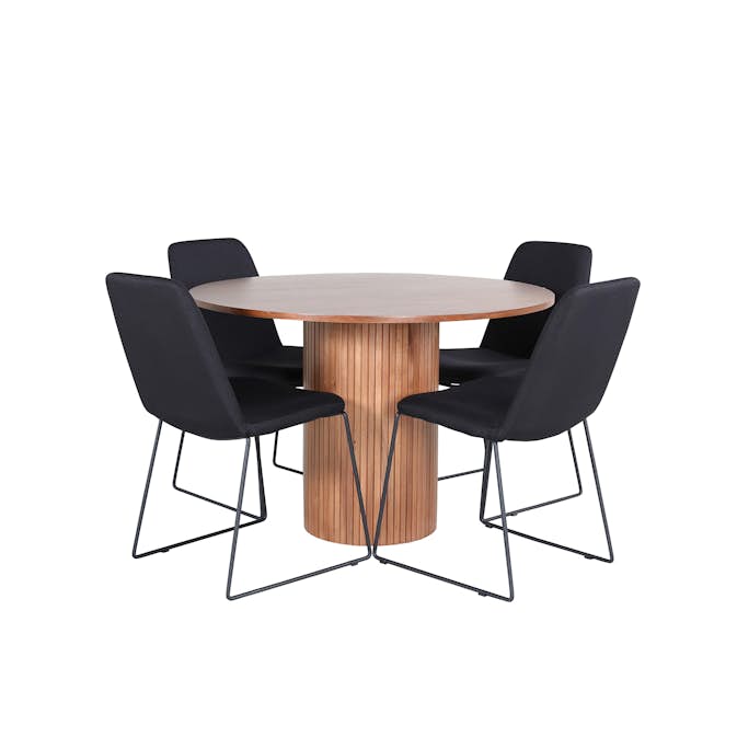 Matgrupp Venture Home med Bianca Matbord och 4 Muscot Matstolar