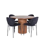 Matgrupp Venture Home med Bianca Matbord och 4 Valor Matstolar