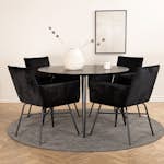 Matgrupp Venture Home Dipp Ø115 cm med 4 Petra Stolar