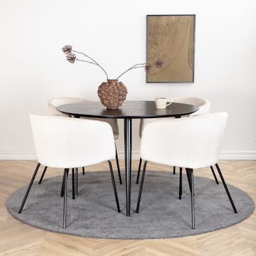 Matgrupp Venture Home Dipp Ø115 cm med 4 Berit Stolar