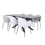 Matgrupp Venture Home med Piata Matbord och 6 Wrigley Matstolar