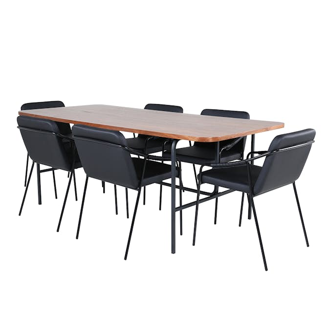 Matgrupp Venture Home Chicago matbord och Tjärö matstol Brun