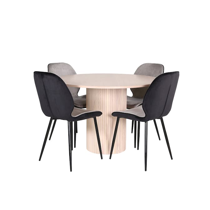 Matgrupp Venture Home med Bianca Matbord och 4 Elisa Matstolar