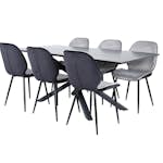 Matgrupp Venture Home med Piata Matbord och 6 Elisa Matstolar