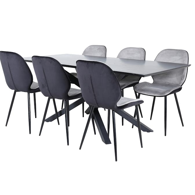 Matgrupp Venture Home med Piata Matbord och 6 Elisa Matstolar