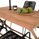 Matgrupp Utomhus Venture Home Kenya 120x70 Teak med 4 Lindos KarmTrädgårdsstolar