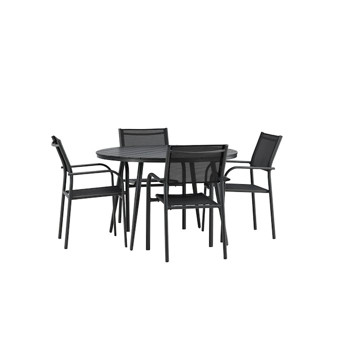 Matgrupp Utomhus Venture Home Break med 4 Santorini Trädgårdsstolar