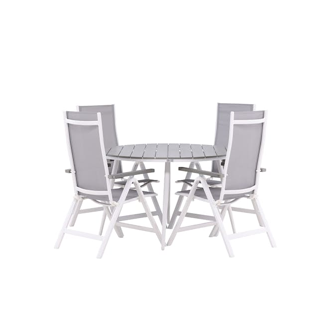 Matgrupp Venture Home Break Ø120 cm med 4 Albany Stolar