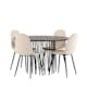 Matgrupp Venture Home Stone med 4 Polar Stolar Sammet