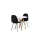 Matgrupp Venture Home Danburi Ø 60 cm med 2 Polar Sammet Stolar