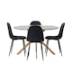 Matgrupp Venture Home Piazza Ø120 cm med 4st Polar Matstolar
