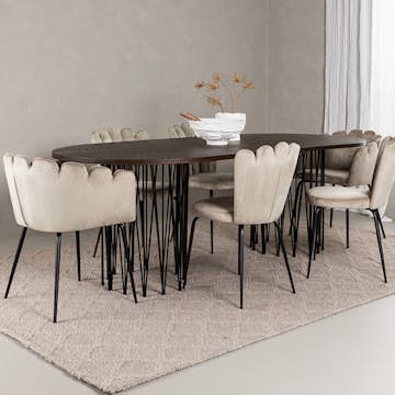 Matgrupp furniture/fashion Stone med 4 Limhamn Light Stolar och 2 Limhamn Stolar