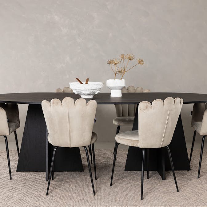 Matgrupp Venture Home Bootcut med 4 Limhamn Light Stolar