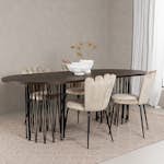 Matgrupp furniture/fashion Stone med 4 Limhamn Light Stolar