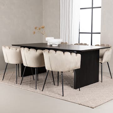 Matgrupp Venture Home Vail med 6 Limhamn Stolar