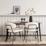 Matgrupp Venture Home Tempe Matbord 140 cm & 4 Chico Stolar i Boucle