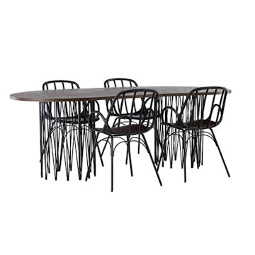 Matgrupp furniture/fashion Stone med 4 Dyrön Stolar