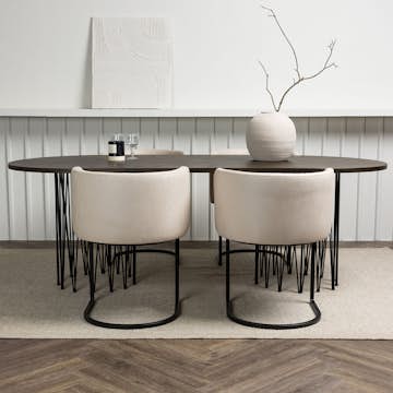 Matgrupp furniture/fashion Stone med 4 Simrishamn Stolar