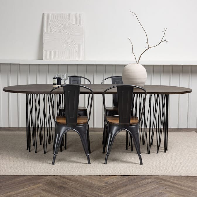 Matgrupp Venture Home Stone med 4 Tempe Stolar