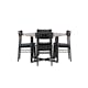 Matgrupp Venture Home Durango Ø120 cm med 4st Montros Matstolar