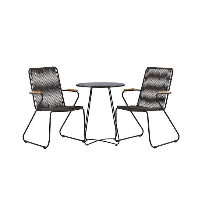Cafégrupp Venture Home Bacong Bord med 2 Bois Stolar