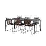 Matgrupp Venture Home Borneo Bord med 6 Lindos Stolar