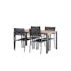 Matgrupp Venture Home Break Bord med 4 Copacabana Stolar