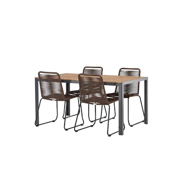 Matgrupp Venture Home Break Bord med 4 Lindos Stolar