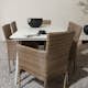 Matgrupp Venture Home Lina Bord med 6 Malina Stolar
